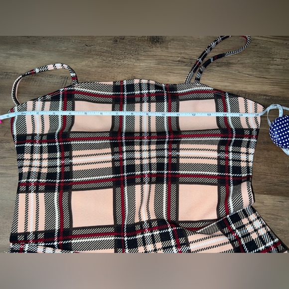 Plaid Print Bodycon Mini Dress - Picture 4 of 10